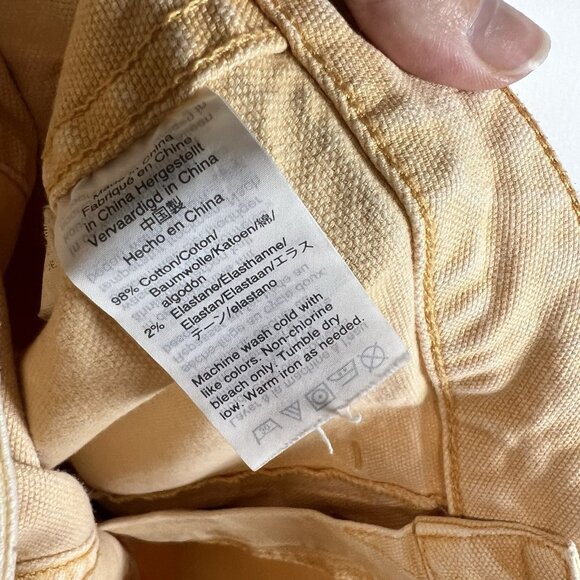 Madewell Women's Size 27 Peach Shorts Mustard Casual Spring Summer Beach - Picture 6 of 6